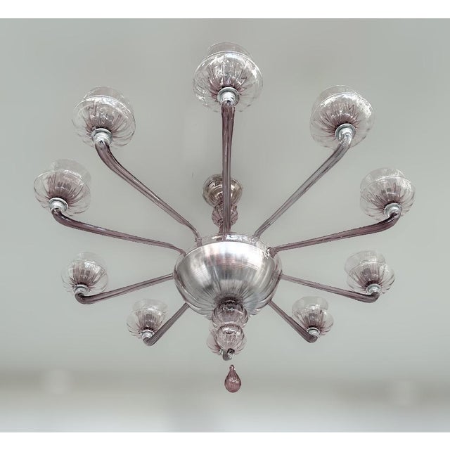 Not Yet Made - Made To Order 21st Century Amethyst Venetian Chandelier by Fabio LTD For Sale - Image 5 of 9