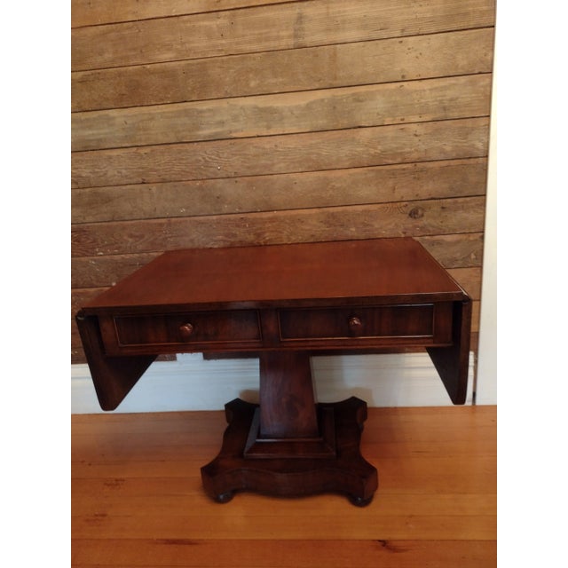 Traditional 1800's Mahogany Biedermeier Style Drop Leaf Table For Sale - Image 3 of 13