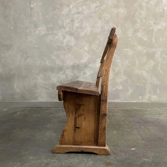 Mid-Century Modern Early 19th Century Pine Settle Bench For Sale - Image 3 of 12