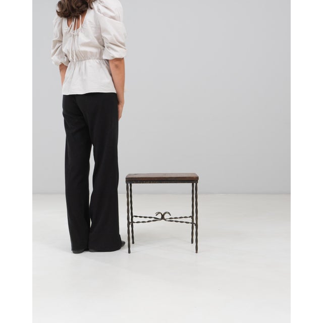 20th Century French Metal and Wooden Side Table With Twisted Legs For Sale - Image 17 of 18