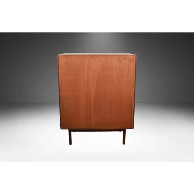 Wood Midcentury Walnut Jack Cartwright for Founders Highboy Tall Dresser Refinished, Attributed For Sale - Image 7 of 11