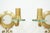 Metal French Gilt-Bronze and Glass Sconces with Central Mirrors, 1940, Set of 2 For Sale - Image 7 of 10