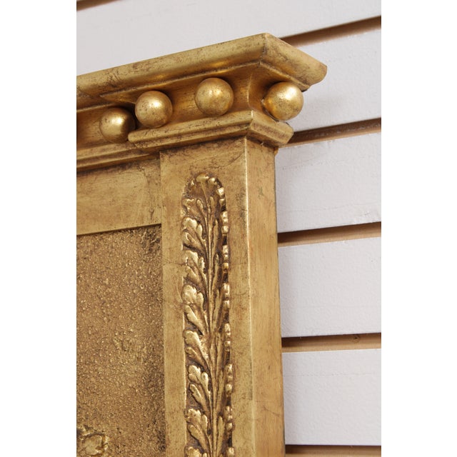 Friedman Brothers Gold Framed Urn & Flower Carved Trumeau Mirror For Sale - Image 15 of 16