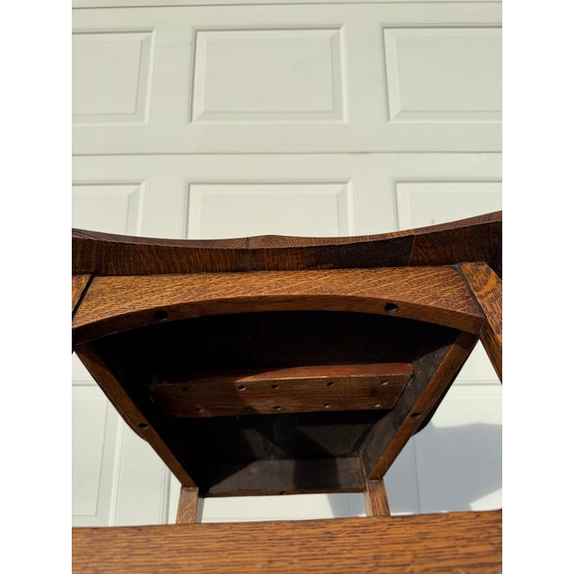 Late 19th Century Green Man North Wind Black Forest Style Hand Carved Quarter Sawn Oak Chair For Sale - Image 10 of 10