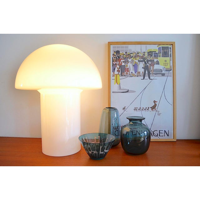 Lido Mushroom Lamp in Opaline Glass from Peill & Putzler, 1970s For Sale - Image 4 of 11