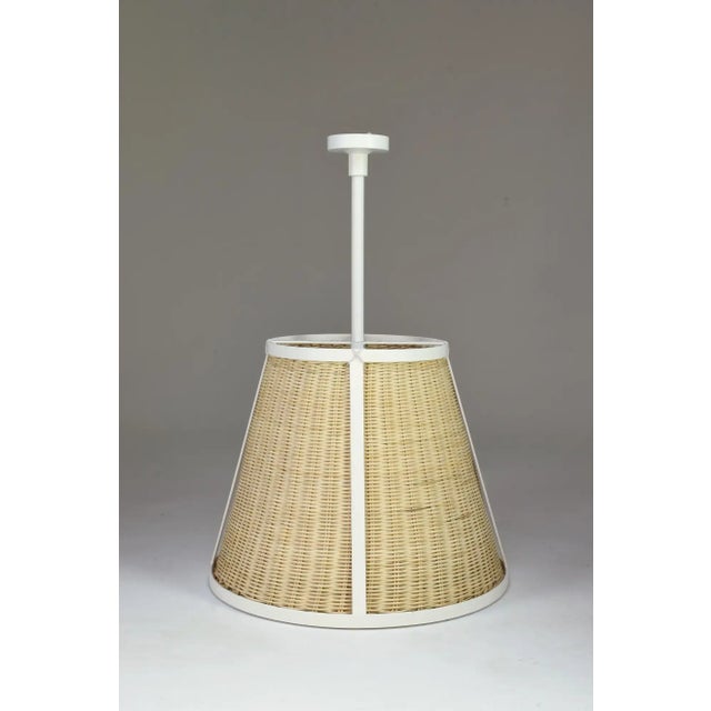 Jonathan Amar Studio Caeli-W Monumental Steel Rattan Pendant Light, Flow Collection For Sale - Image 4 of 10