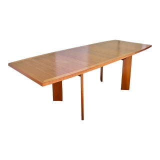 Danish Rectangular Extendable Dining Table With Modern Angeled Legs by Skovby For Sale