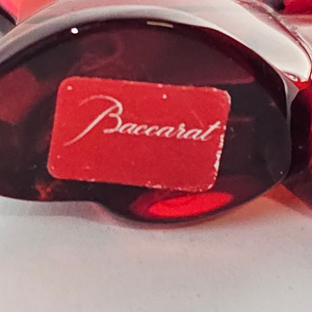 Baccarat Red Crystal Four-Leaf Clover Figurine, 2.75" For Sale In San Francisco - Image 6 of 6