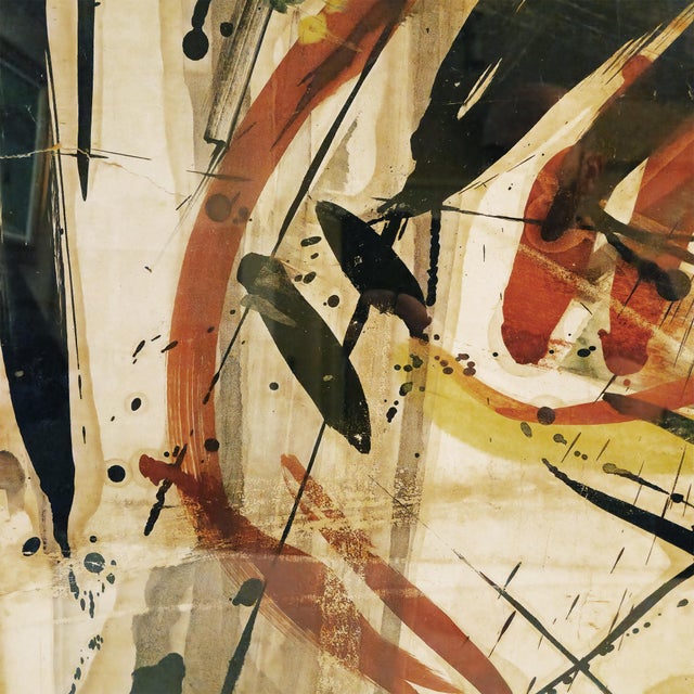 1950s Mario Fallani, Abstract Composition, 1950s, Mixed Media For Sale - Image 5 of 8