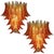 Italian Chandeliers with Leaves in the style of Barovier & Toso, Set of 2 For Sale - Image 17 of 17