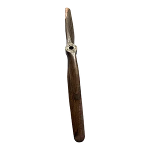 Vintage 1940's Wooden Airplane Propeller With Copper Tips
