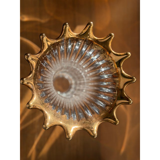 Mid-Century Crown-Rim Crystal Vase, Europe, 1960s–70s For Sale - Image 6 of 10