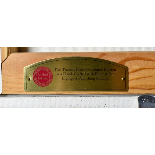 Vintage Limited Edition Thomas Kinkade "Twilight Vista" Lithograph on Canvas For Sale - Image 12 of 12