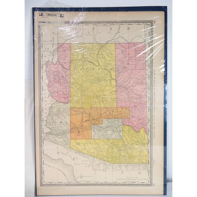 American Antique 19th Century Map Lot of 4 ~ Arizona, Louisiana, New York ~ Pre-Statehood For Sale - Image 3 of 14