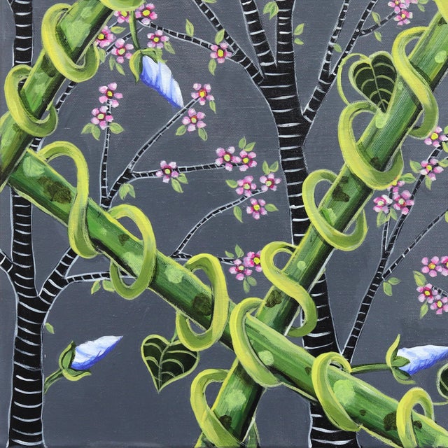 Jackrabbit on Grey - Vivid Figurative Animal Original Artwork by Naomi Jones For Sale - Image 4 of 8