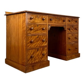 19th Century English Satinwood Writing Desk For Sale