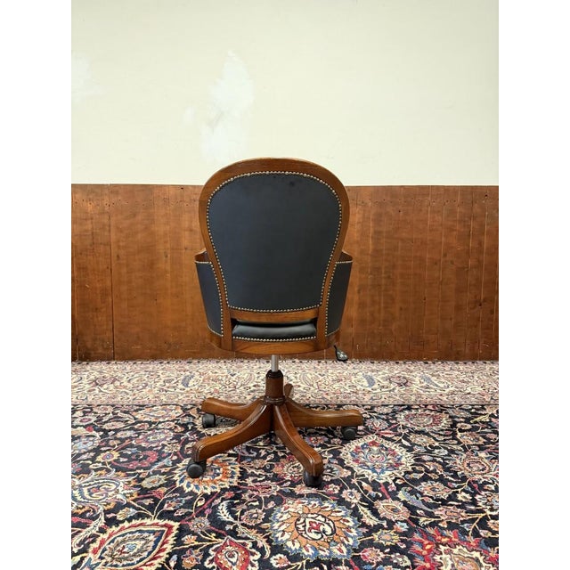Italian Office Swivel Chair For Sale - Image 4 of 8