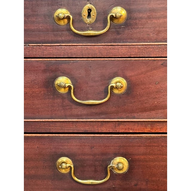 Georgian Small Chest of Drawers of Mahogany on Bracket Feet For Sale - Image 11 of 14