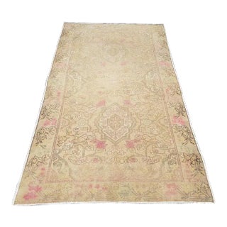 1960s Vintage Turkish Handmade Wool Rug-4’4’x7’10" For Sale