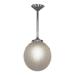 French Art Deco Pendant Light by A. Delatte 1920s France For Sale