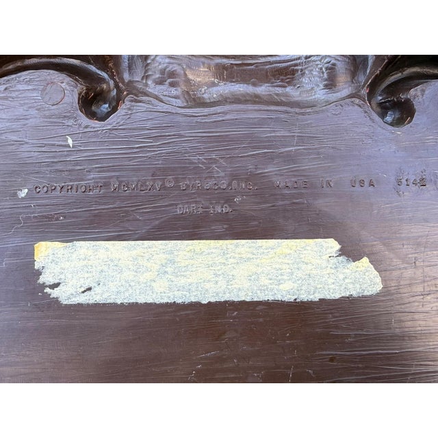 Metal Vintage 1965 Syroco #5141 & #5142 Gold Wall Pocket/Planter Set For Sale - Image 7 of 8
