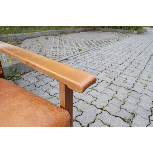 Vintage Cognac Leather Lounge Chair, 1960s For Sale - Image 16 of 18