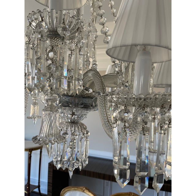 French Antique 1840 Baccarat Crystal Twelve-Arm Chandelier For Sale - Image 3 of 12