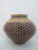 Mata Ortiz Mexican pottery, handcrafted and signed by the artist Amalia Mora. Large wide body and short neck vessel with...