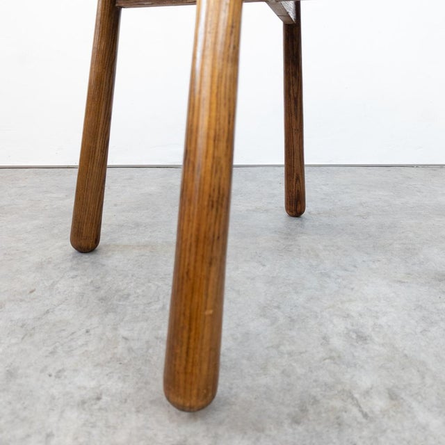 Vintage Oak Side Table by Jan Vaněk for Jizba, 1947 For Sale - Image 4 of 15