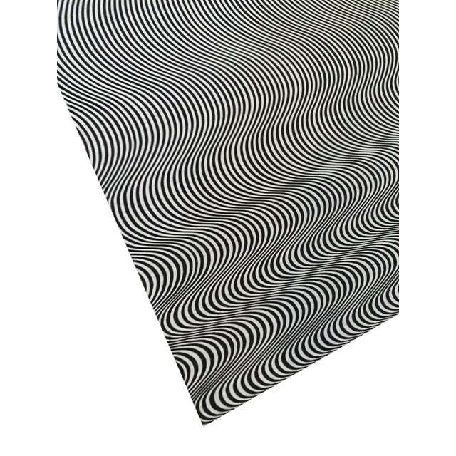 Abstract Modern Abstract Offset Black and White 'Untitled' Lithograph by Bridget Riley For Sale - Image 3 of 3