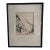 Mid Century Black and White Landscape Sketch Art. Signed Original. For Sale