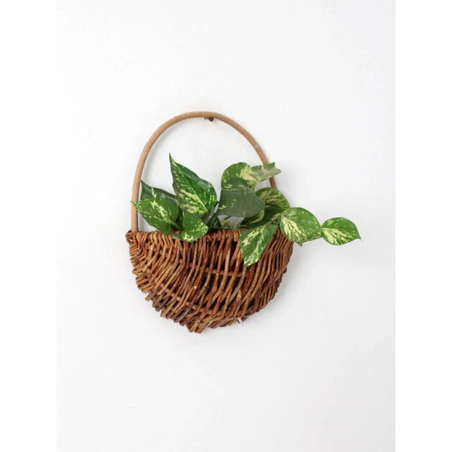 Vintage Woven Wall Basket For Sale - Image 6 of 13