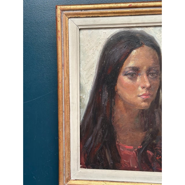 Meriv, Portrait, 1960s, Oil on Canvas, Framed For Sale - Image 13 of 18