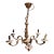 Vintage French Louis XV Style Six-Light Gilt Bronze Chandelier With Rococo Scroll Arms For Sale