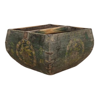 Vintage Chinese Painted Rice Carrier For Sale