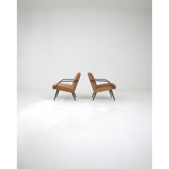 Mid-Century Modern 1960s Czechia Upholstered Armchairs - A Pair For Sale - Image 3 of 18