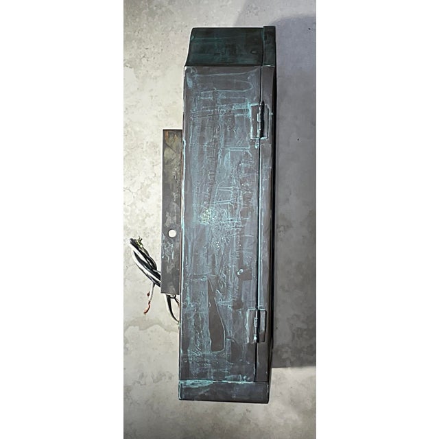 1960s Single Small Vintage Brass Wall Lantern 7”x 3”x 12” High For Sale - Image 5 of 10