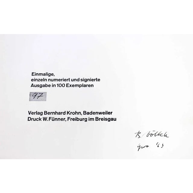 Lithograph of the Swiss Artist Bernd Völkle 1963 For Sale - Image 11 of 13