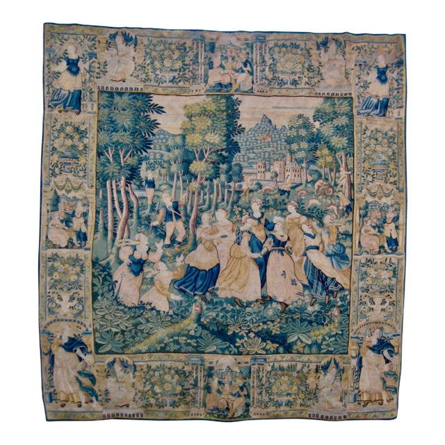 Large 16th Century Flemish Rare Tapestry Wall Hanging Chairish