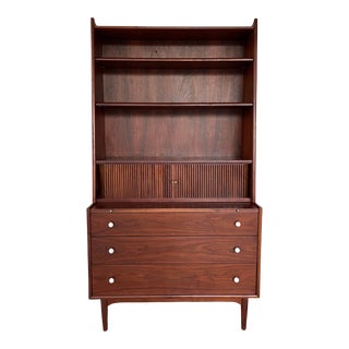 Kip Stewart for Drexel Mid-Century Secretary Bookcase, 1959 For Sale