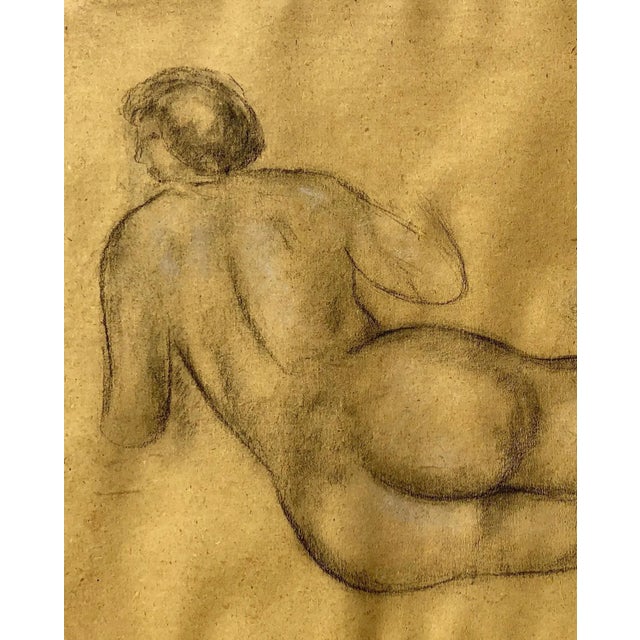Modern Aristide Maillol Charcoal Drawing “Nu De Dos” For Sale - Image 3 of 9