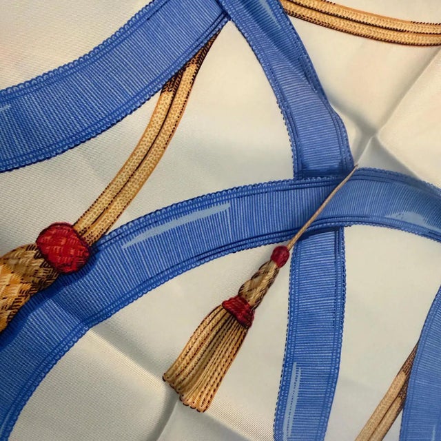1990s 1990s Equestrian Inspired Silk Scarf by Celine Paris For Sale - Image 5 of 11