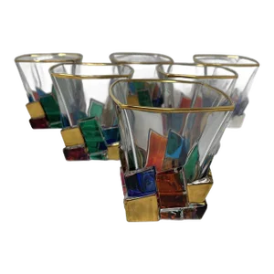 Colorful Venetian Whiskey Glasses