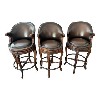 Theodore Alexander an Evening at Ease Bar Stools Set of 3 For Sale