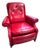 1970s Red Naugahyde Recliner Chair For Sale