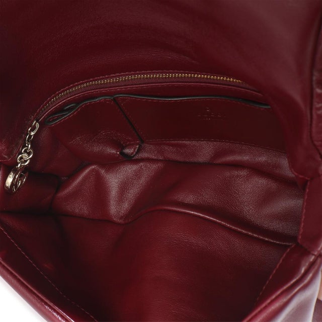 Red Red Lambskin GG Milano Small Top Handle Shoulder Bag For Sale - Image 8 of 8
