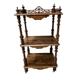 Napoleon III Style Mahogany Marquetry Display Stand, 19th Century For Sale