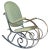 Maison Jansen Mid-Century Hollywood Regency Style Polished Nickel Scroll Rocking Chair For Sale - Image 4 of 12