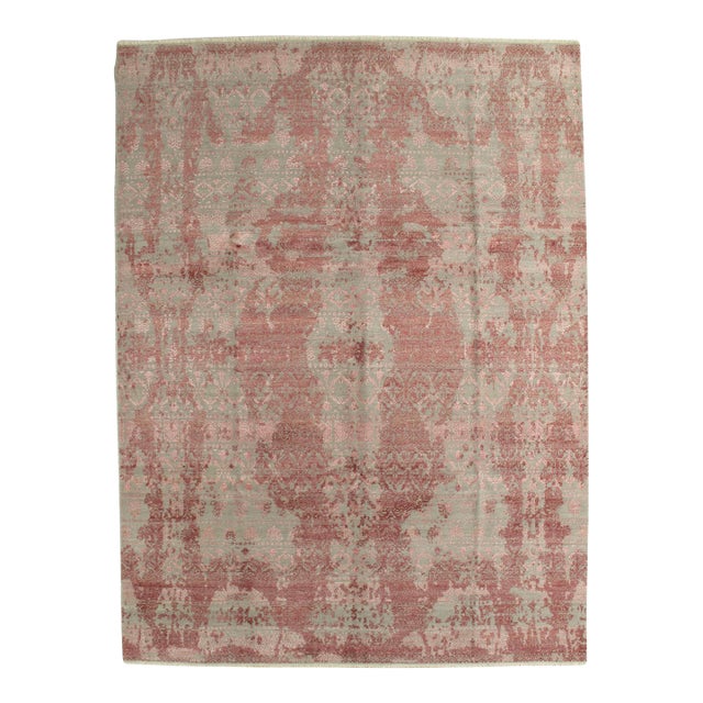 1980s Hand-Knotted Persian-Style Contemporary Rug 9'1" X 12'2" For Sale