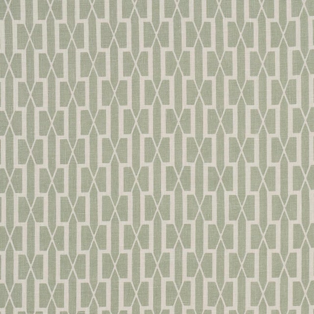 Abstract Schumacher x Veere Greeney Belvedere Fabric In Celadon For Sale - Image 3 of 5